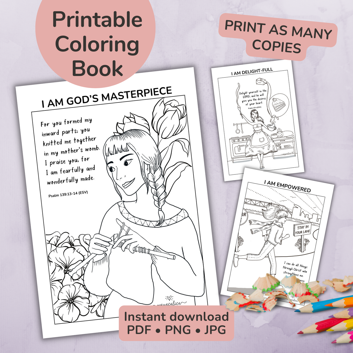 I AM COURAGEOUS: Affirmations for Women of Faith Coloring Book