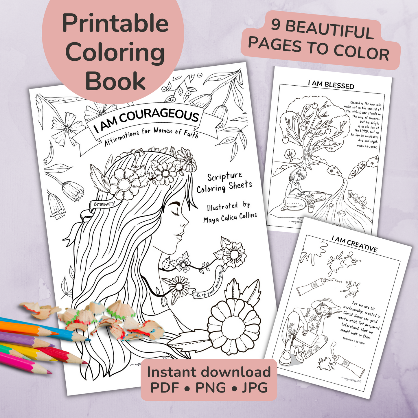 I AM COURAGEOUS: Affirmations for Women of Faith Coloring Book