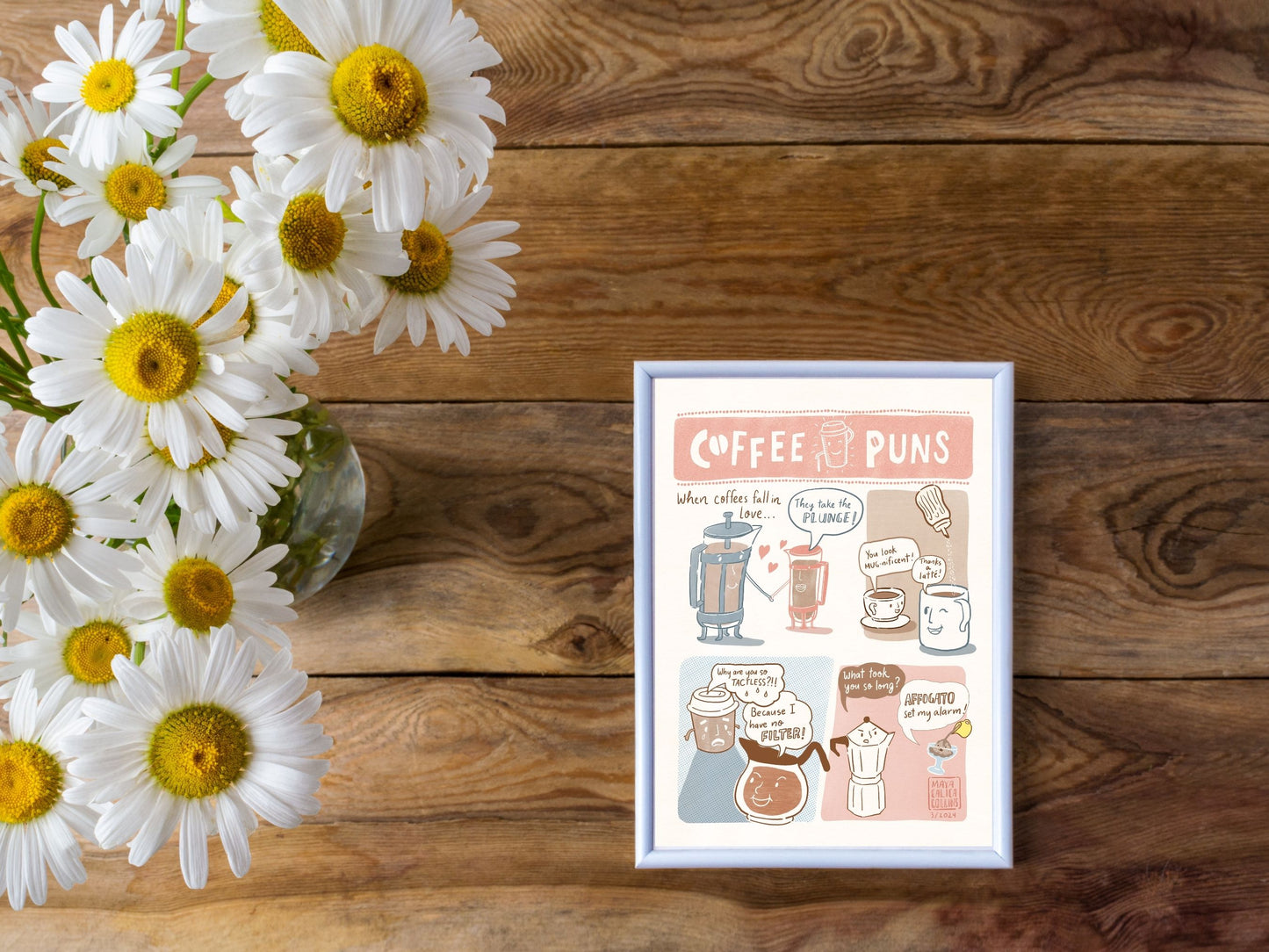 Funny Cafe Puns Art Print